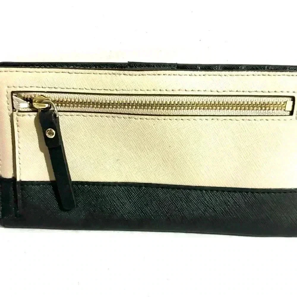 Kate spade beige/ black leather wallet